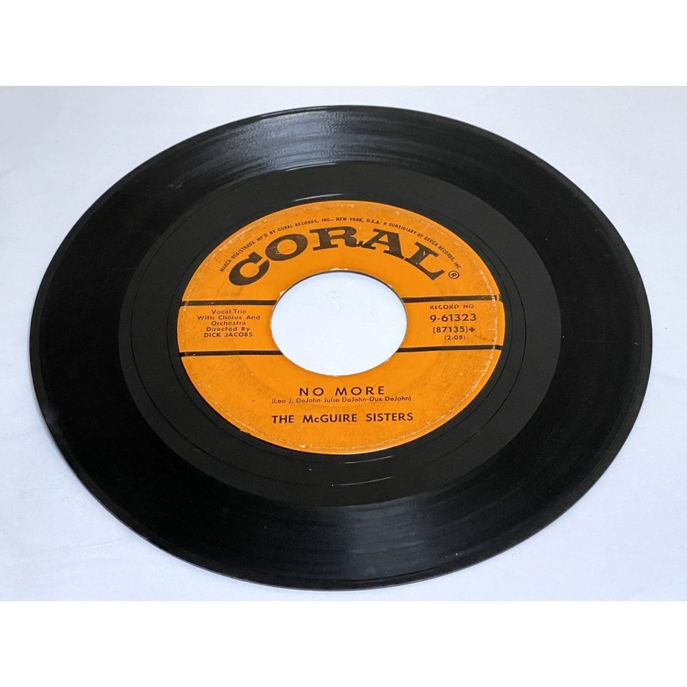 The McGuire Sisters No More  Sincerely 9-61323 Genre VG+ Condition Vinyl Record